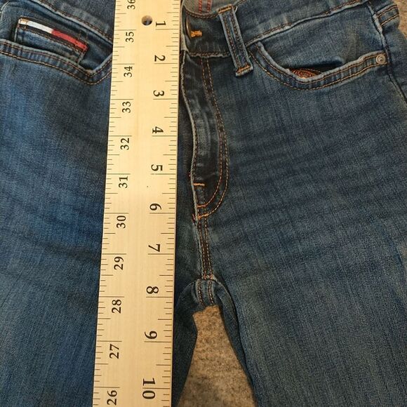 Tommy Hilfiger Sz 0 Moulante Skinny Blue Stretchy 5 Pocket Mid Rise Jeans . - Picture 5 of 9
